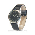 Minimalistic Design Unisex Genuine Leather Strap Simple Watches With Your Logo